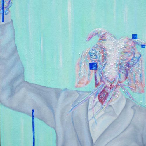 Goat-Mode-(2025),-50-x-67-cm,-Oil-on-Canvas Goat Mode (2025)