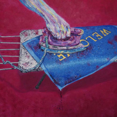 _Welcome_-(2023),-Oil-and-acrylic-on-canvas,-Size-40x50-cm Welcome (2023)